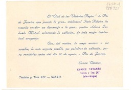 [Tarjeta] [1944], Treinta y Tres 247, Salto, Uruguay