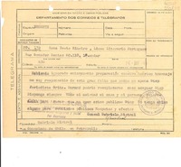 [Telegrama] 1944 ago. 16, Petrópolis, [Brasil] [a] Iveta Ribeiro