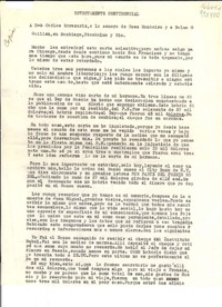 [Carta] [a] Don Carlos Errázuriz, a la señora de Goes Monteiro y a Palma Guillén, en Santiago, Stockolmo y Rio