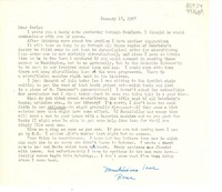 [Carta] 1957 Jan. 17 [a] Dear Doris [Dana]