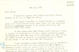[Carta] 1957 May 12, [Estados Unidos] [a] Dear Doris