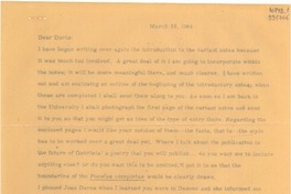 [Carta] 1964 Mar. 28, [Estados Unidos] [a] Dear Doris