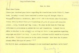 [Carta] 1964 Nov. 14, [EE.UU.] [a] Dear Joan Daves