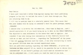 [Carta] 1965 May 14, [Estados Unidos] [a] Dear Doris