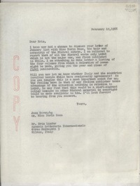 [Carta] 1966 Feb. 10, [EE.UU.] [a] Mr. Eric Linder, Agenzia Letteraria Internazionale, Corso Matteotti 3, Milano, Italy