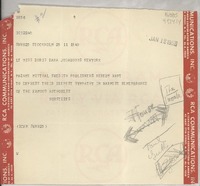 [Telegrama] 1957 Jan. 12, Stockholm, [Sweden] [a] Miss Doris Dana, Jodabooks, New York, [EE.UU.]