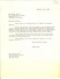 [Carta] 1952 Feb. 12, Via Tasso 220, Naples, Italy [a] Mr. Karin Marcus, P. A. Norstedt & Soner, Tryckerigatan 2, Stockholm 2, Sweden