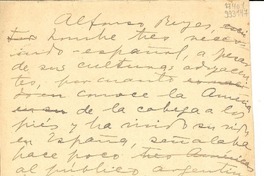 [Carta] [a] Alfonso Reyes