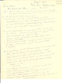 [Carta] 1953 July 12, Box 104, Callicoon, [EE.UU.] [a] Dear Doris