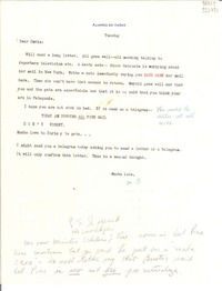 [Carta] [a] Doris Dana