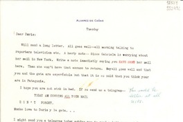 [Carta] [a] Doris Dana