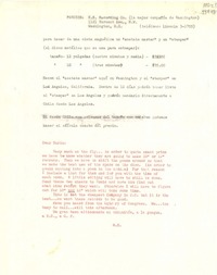 [Carta] [Estados Unidos] [a] Dear Doris