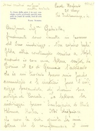 [Carta] 1953 mar. 25, Piemonte, Italia [a] Gabriella Mistral, New York