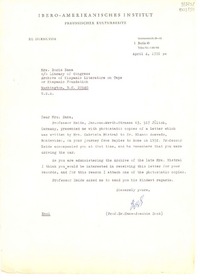 [Carta] 1972 Apr. 4, Berlin, Alemania [a] Doris Dana, Washington D. C.