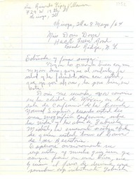 [Carta] 1964 may. 8 Chicago, Illinois [a] Doris Dana, Pound Ridge, N.Y.