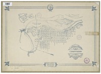 Plano de la ciudad de Constitución con la numeración oficial de las manazanas [material cartográfico] : de la Asociación Chilena de Aseguradores Contra Incendio.
