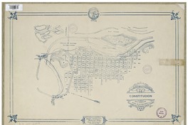 Plano de la ciudad de Constitución con la numeración oficial de las manazanas [material cartográfico] : de la Asociación Chilena de Aseguradores Contra Incendio.