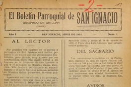 Boletín Parroquial de San Ignacio.