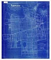 Plano de distribución de cañerías de la ciudad para un consumo de 120.000 m3 diarios