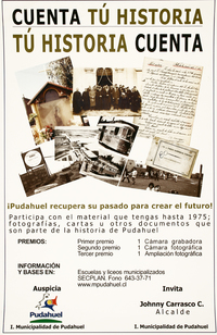 Cuenta tú historia tú historia cuenta ¡Pudahuel recupera su pasado para crear el futuro!.