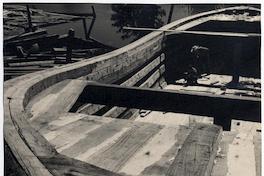 Lanchón maulino en construcción