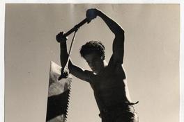 Cortando cuadernos en los Astilleros del Maule