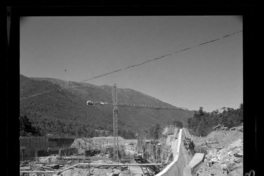 [Río Polcura; vista de las obras de construcción de la bocatoma Polcura]