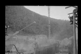 [Río Polcura; vista de las obras de construcción de la bocatoma Polcura]