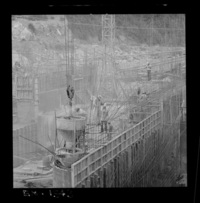 [Río Polcura; vista de las obras de construcción de la bocatoma Polcura]