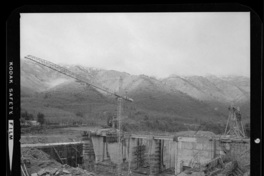 [Río Polcura; vista de las obras de construcción de la bocatoma Polcura]