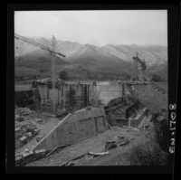[Río Polcura; vista de las obras de construcción de la bocatoma Polcura]