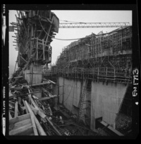 [Río Polcura; vista de las obras de construcción de la bocatoma Polcura]
