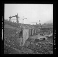 [Río Polcura; vista de las obras de construcción de la bocatoma Polcura]