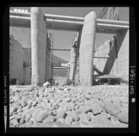 [Río Polcura; vista de las obras de construcción de la bocatoma Polcura, en su última etapa]