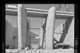 [Río Polcura; vista de las obras de construcción de la bocatoma Polcura, en su última etapa]