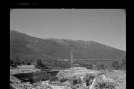 [Río Polcura; vista de las obras de construcción de la bocatoma Polcura, en su última etapa]