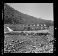 [Río Polcura; vista de las obras de construcción de la bocatoma Polcura, en su última etapa]