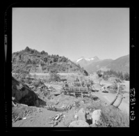 Construcción de bocatoma del río Laja, perteneciente al sistema Antuco