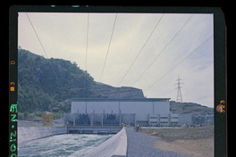 [Vista de la casa de máquinas, desde el canal de evacuación] : Inauguración de la Central Antuco, 22 de octubre de 1981
