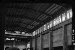 [Vista interior de la construcción de la casa de máquinas de la Central]