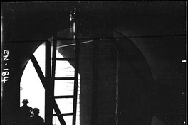 [Vista interior de la construcción de la casa de máquinas de la Central]