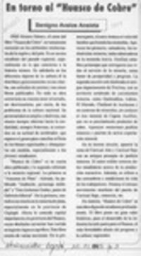 En torno al "Huasco de cobre"  [artículo] Benigno Avalos Ansieta.