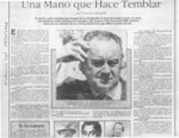 Una mano que hace temblar  [artículo] Francisca Abogabir.