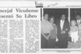 Concejal vicuñense presentó su libro  [artículo].