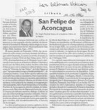 San Felipe de Aconcagua  [artículo] Sergio Martínez Baeza.