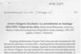La prostitución en Santiago 1813-1931  [artículo] Mario Valdés Urrutia.