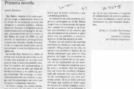 Primera novela  [artículo] Erika L. Castillo Barrientos.