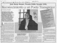 Reconocimiento a un poeta transgresor  [artículo] Francisca Abogabir.