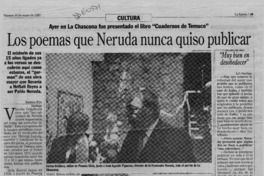 Los poemas que Neruda nunca quiso publicar