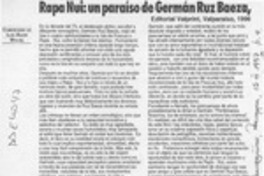 Rapa Nui, un paraíso de Germán Ruz Baeza